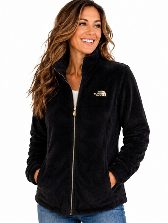 The North Face Jackets & Blazers - The North Face Women's Black Plush Fleece Full Zip Jacket Coat Size Small Small